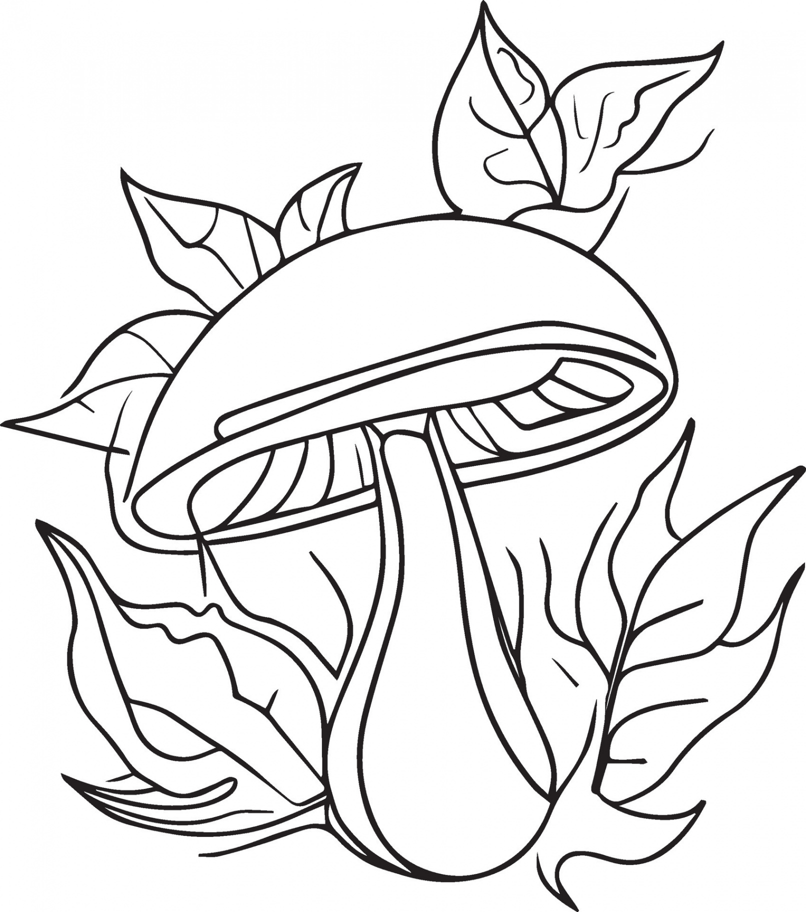 Autumn coloring pages for children, easy printable coloring sheet