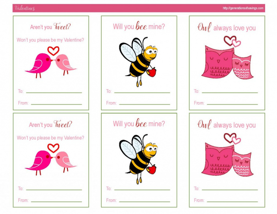 Awesome Free Printable Valentines Day Cards - Kat Balog