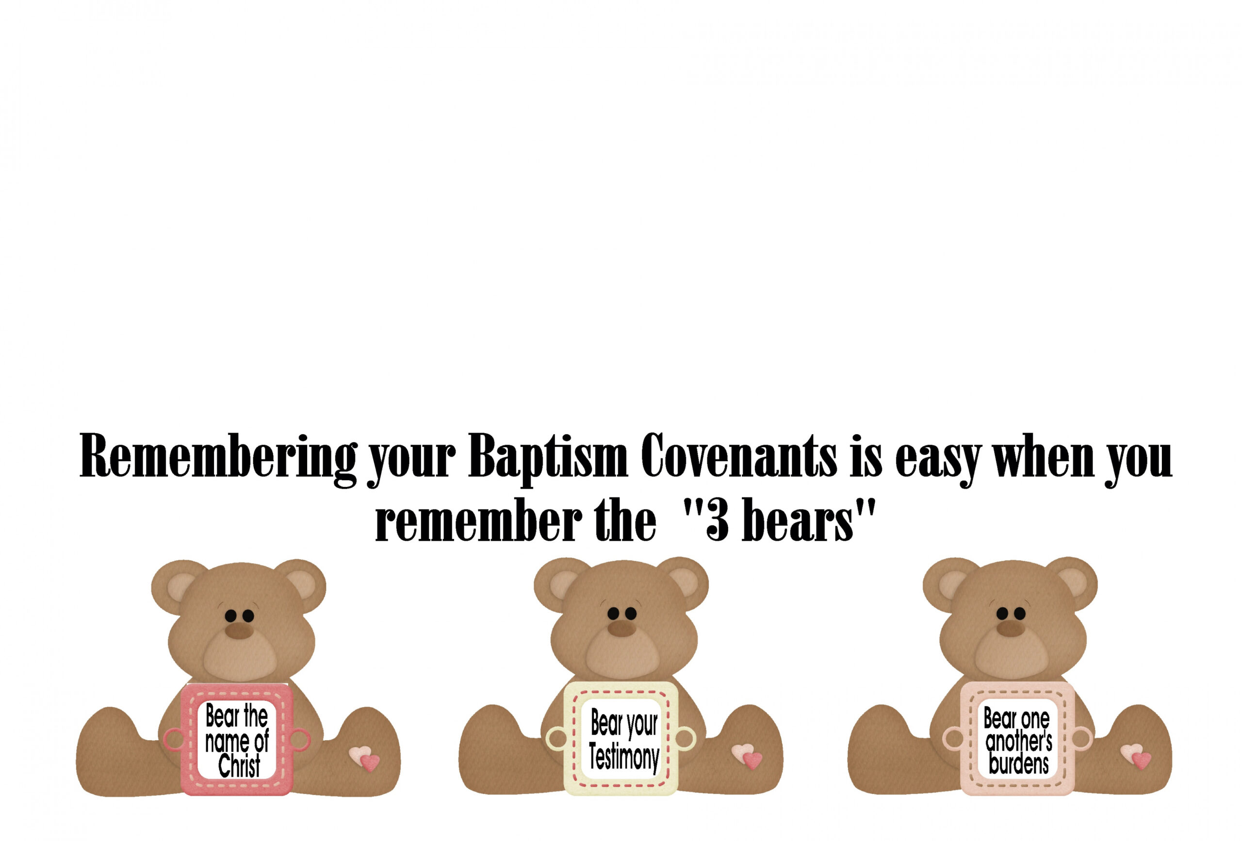 Baptism Bears Printable – The Idea Door