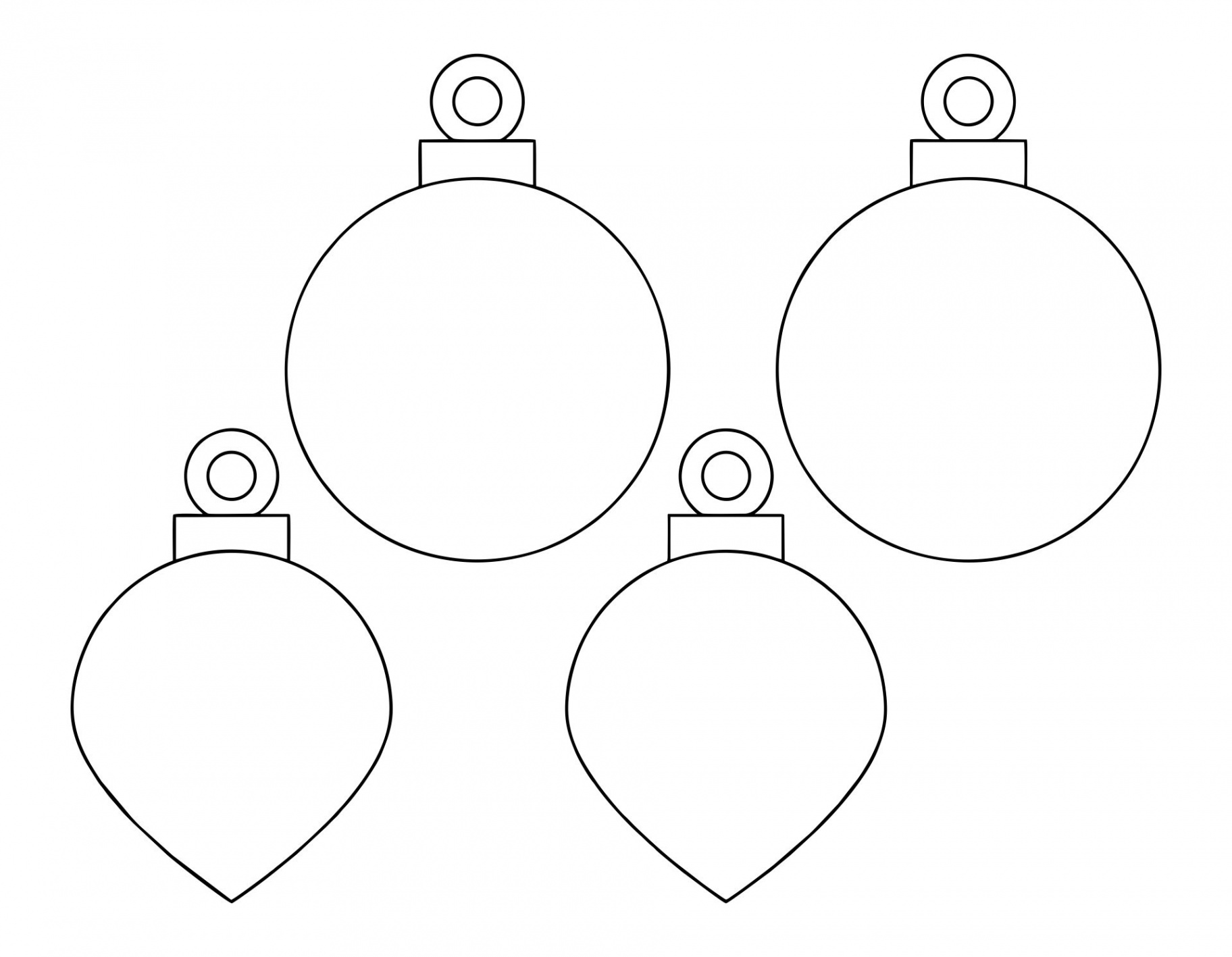 Best Christmas Printable Ornament Shapes PDF for Free at