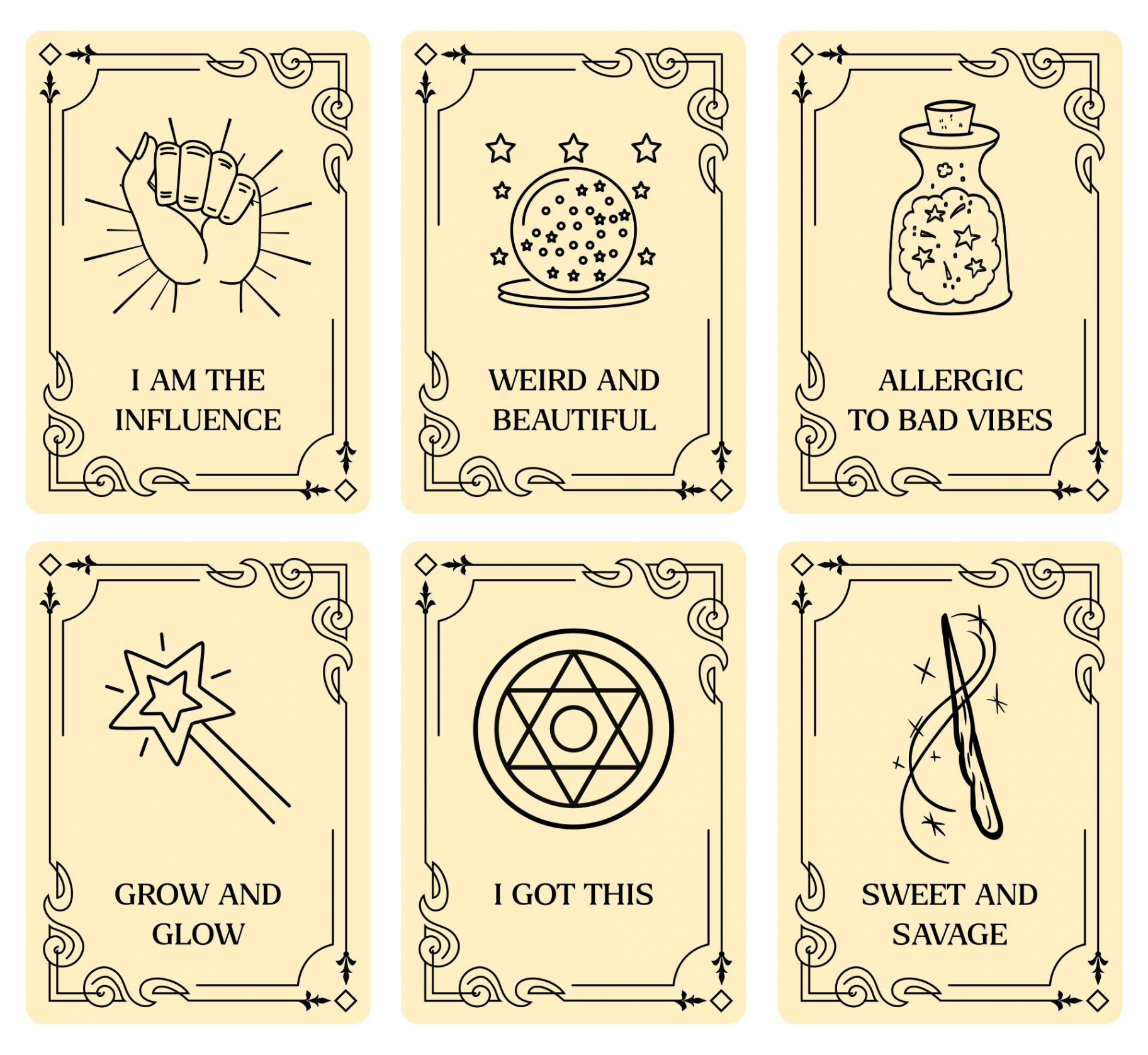 Best Color Yourself Tarot Cards Printable  Free tarot cards