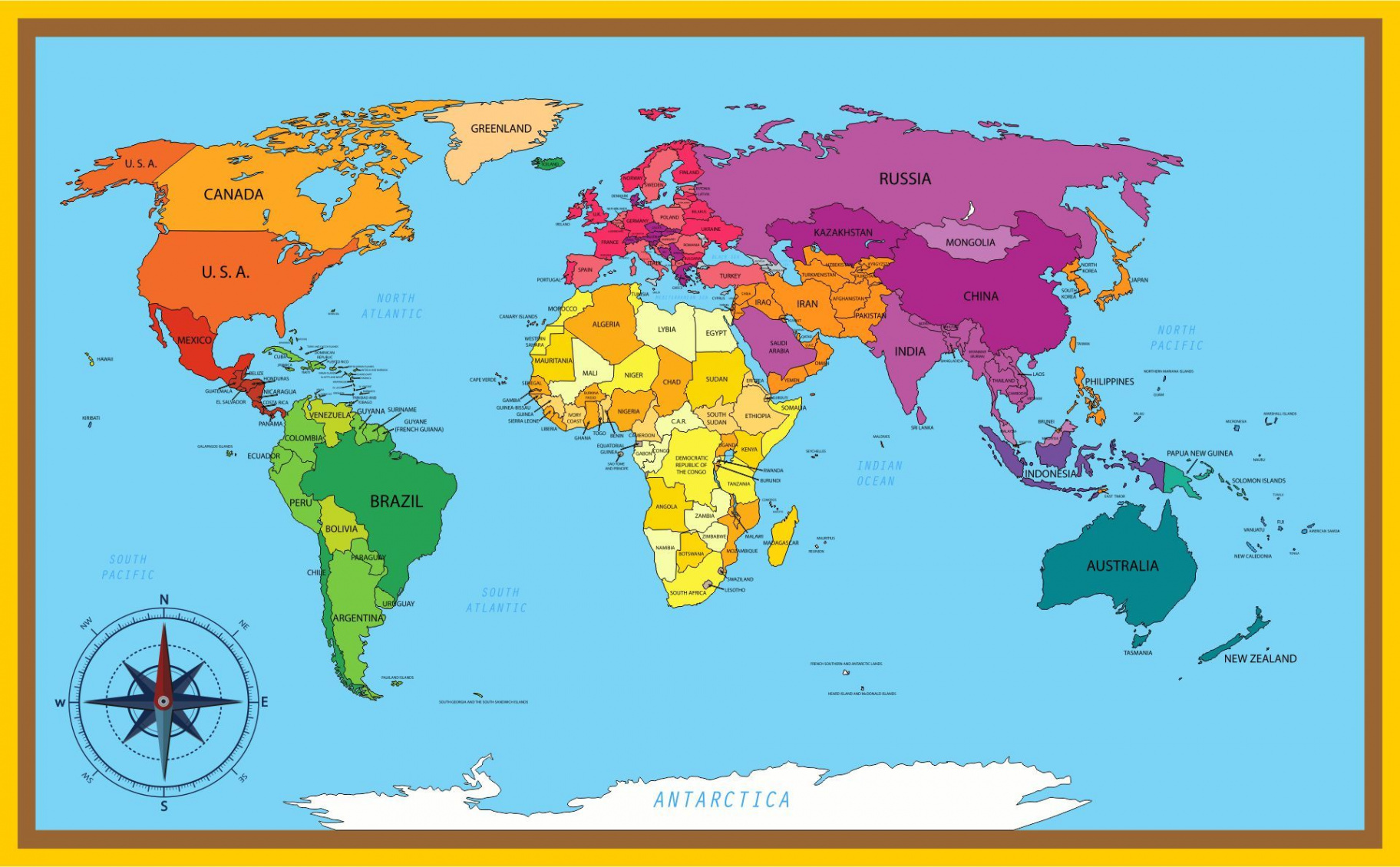 Best Free Large Printable World Map for Free at Printablee