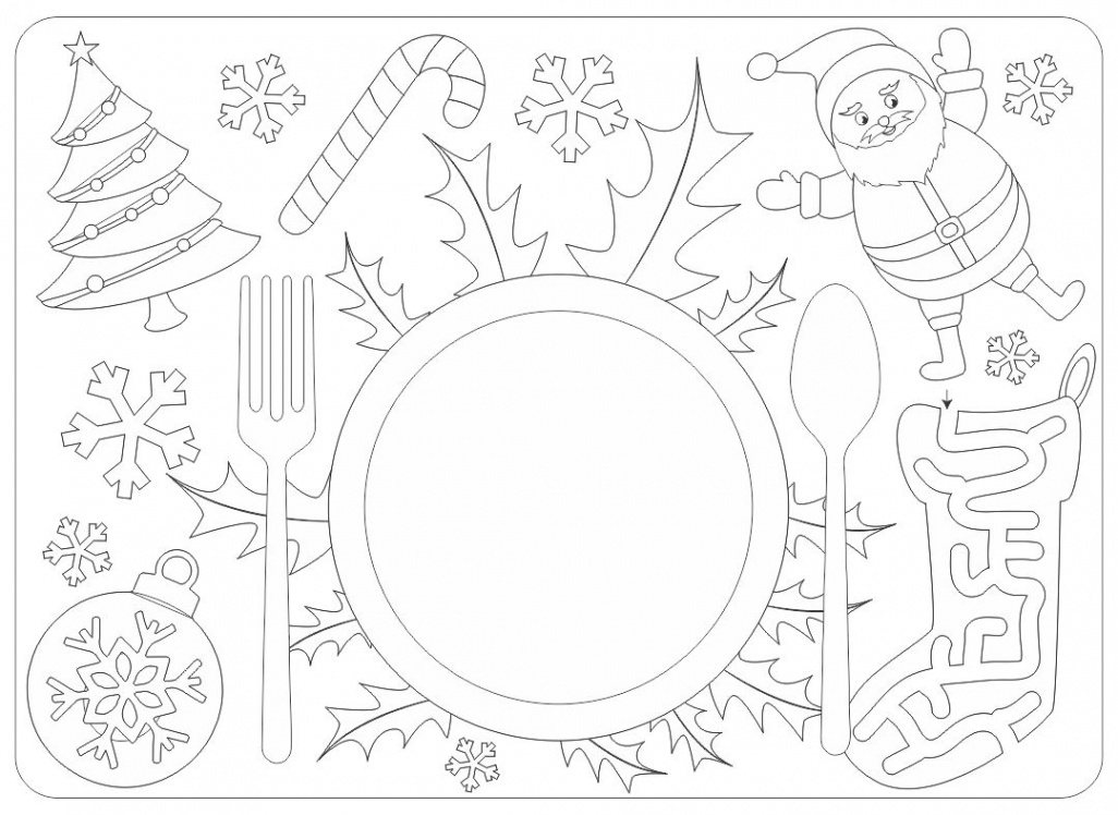 Best Free Printable Christmas Coloring Placemats  Free