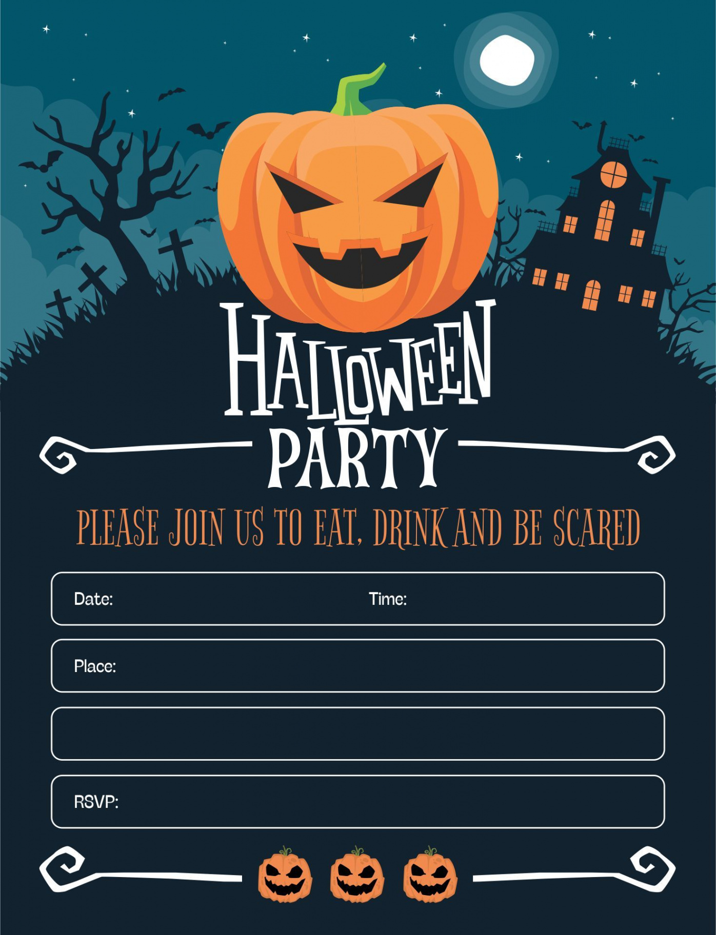 Best Free Printable Halloween Birthday Invitations PDF for F