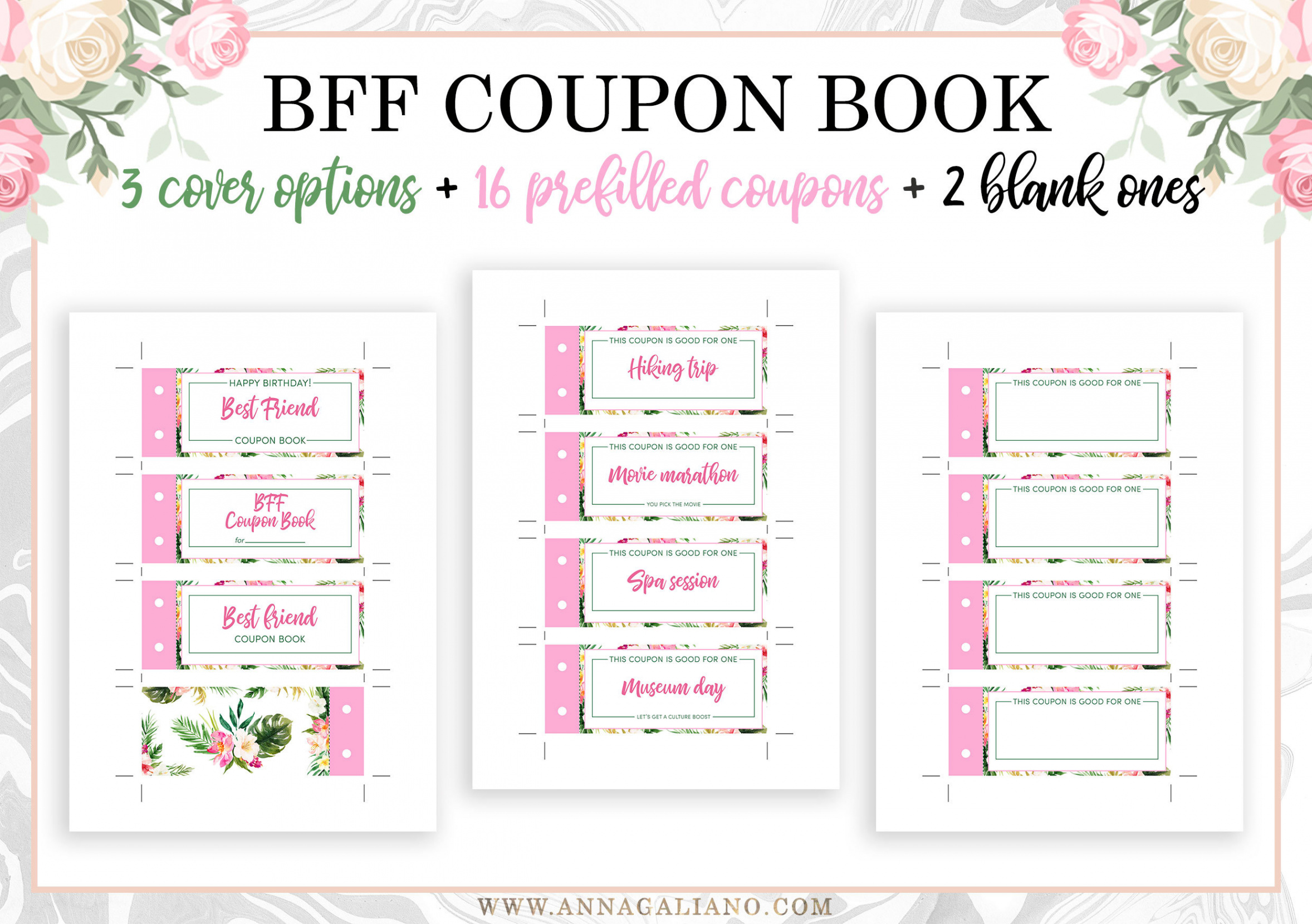 Best Friends Gift Coupon Book Printable Coupons Birthday - Etsy UK