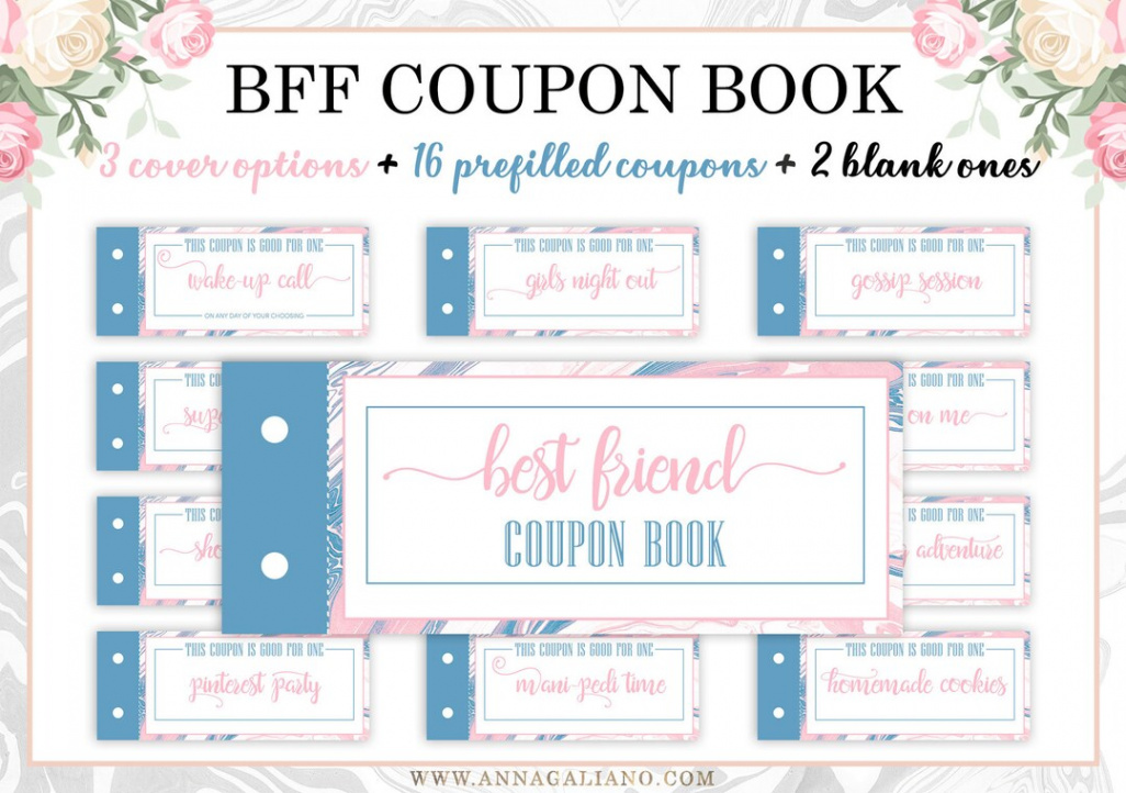 Best Friends Gift Printable Coupons Coupon Book Birthday - Etsy