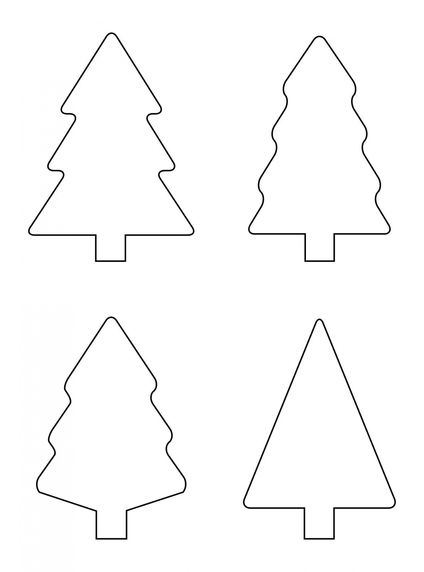 Best Large Printable Christmas Tree Patterns PDF for Free at