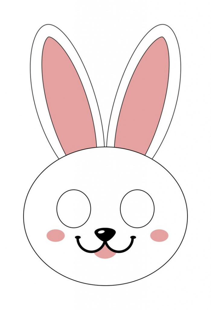 Best Paper Plate Easter Bunny Mask Printable PDF for Free at