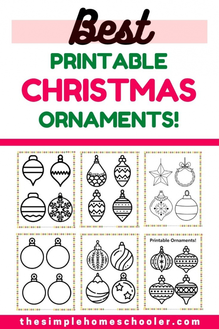 Best Printable Christmas Ornaments: Free & Beautiful! - The Simple