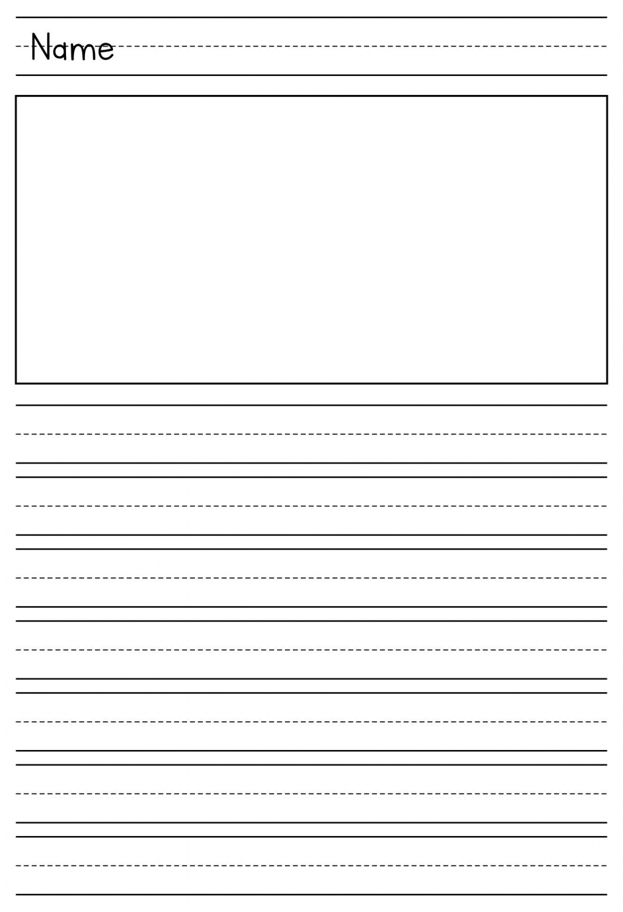 Best Printable Primary Writing Paper Template PDF for Free at