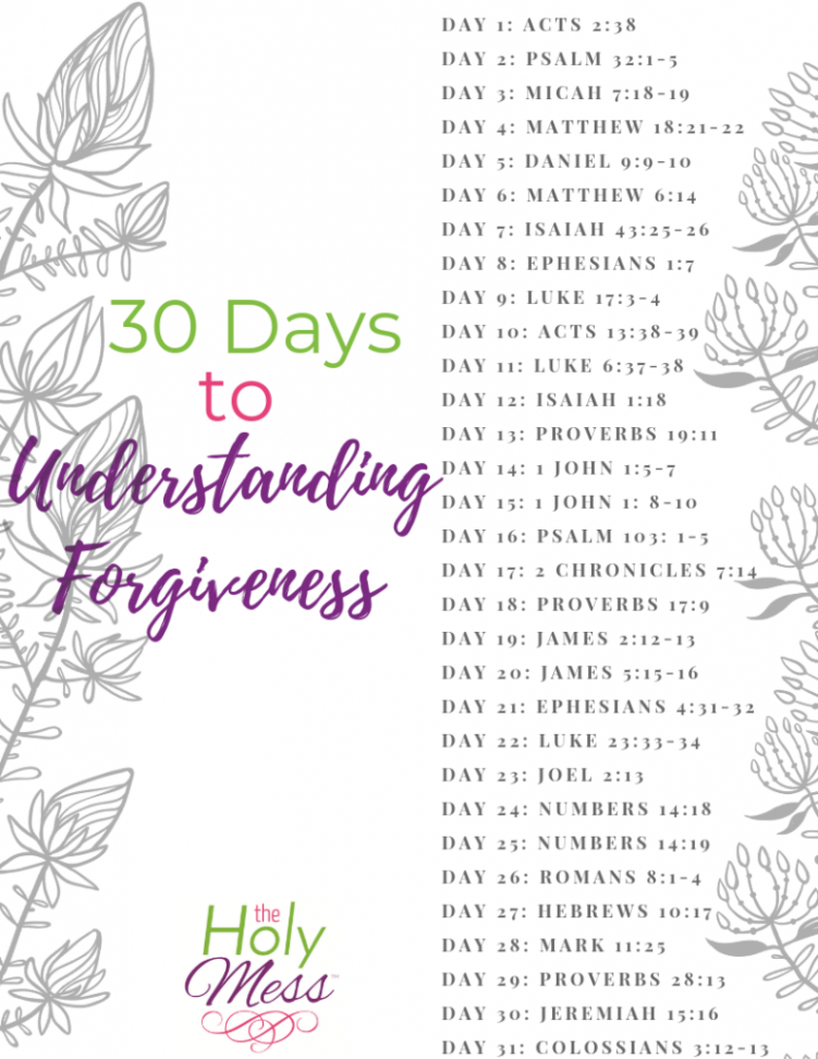 Bible Verses about Forgiveness & Reconciliation {with Free PDF