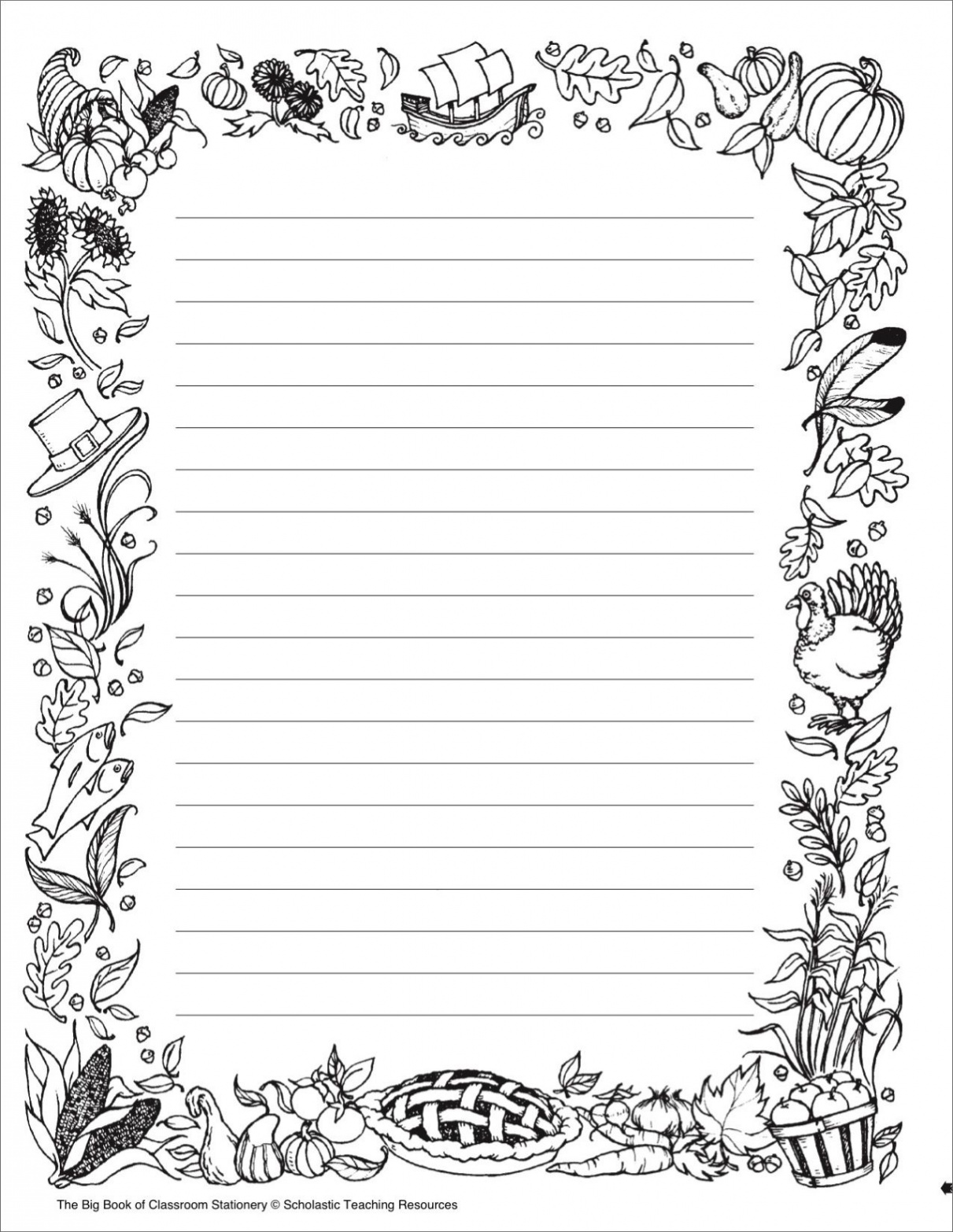 Black And White Printable Stationary - Printable  Degree  Free