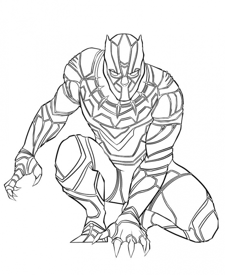 Black Panther Free coloring page - Download, Print or Color Online