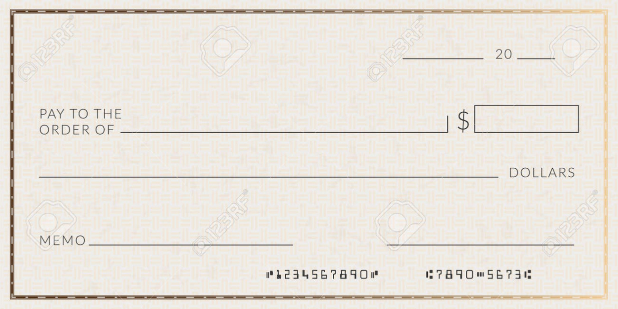 Blank Bank Check Template