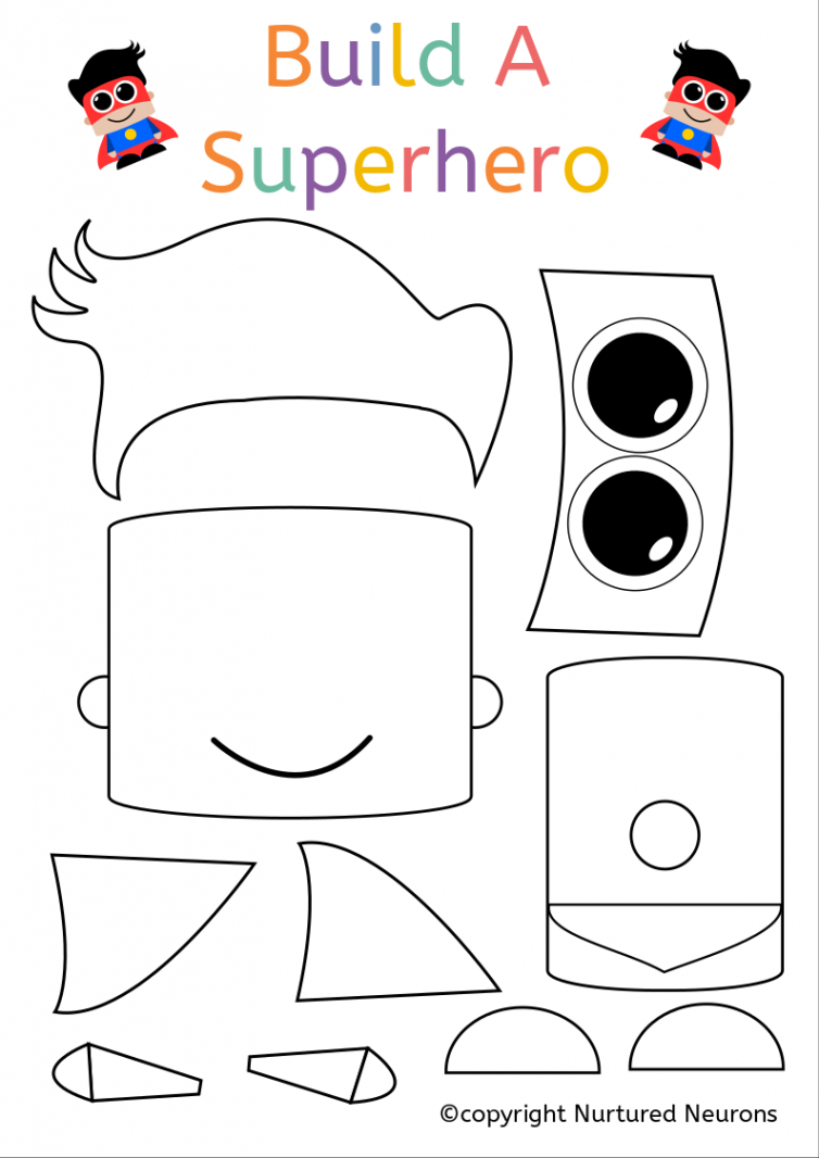 Brilliant Build A Superhero Craft (Super Preschool Printable