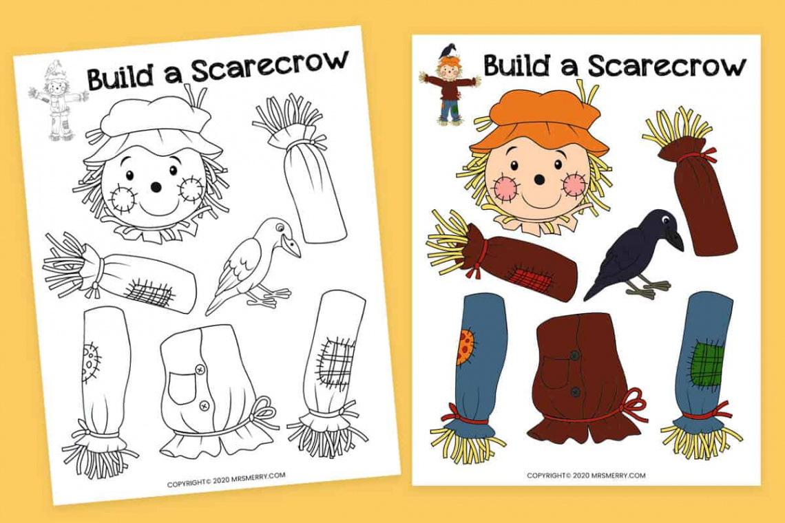 Build a Scarecrow Printable Fall Kids Activity  Mrs