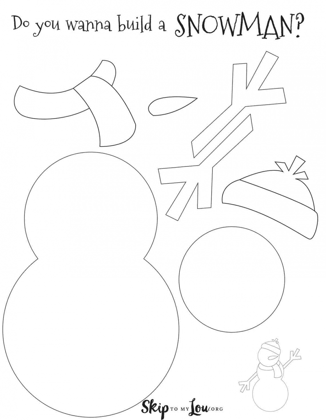 Build a Snowman Free Printable Activity  Skip To My Lou