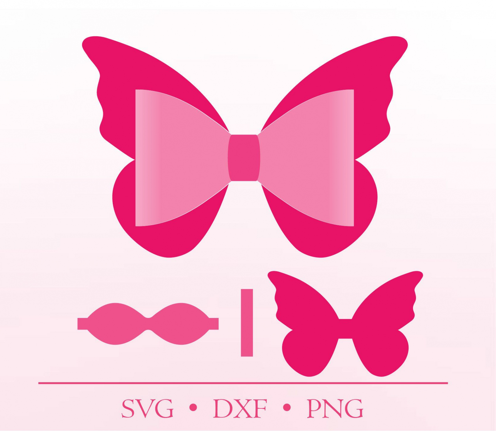 Butterfly Bow Butterfly Bow SVG PNG and SVG Dxf Formats - Etsy