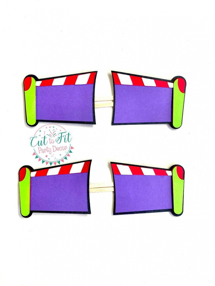 Buzz Lightyear Side Cupcake Toppers  Pairs - Etsy  Imagenes de