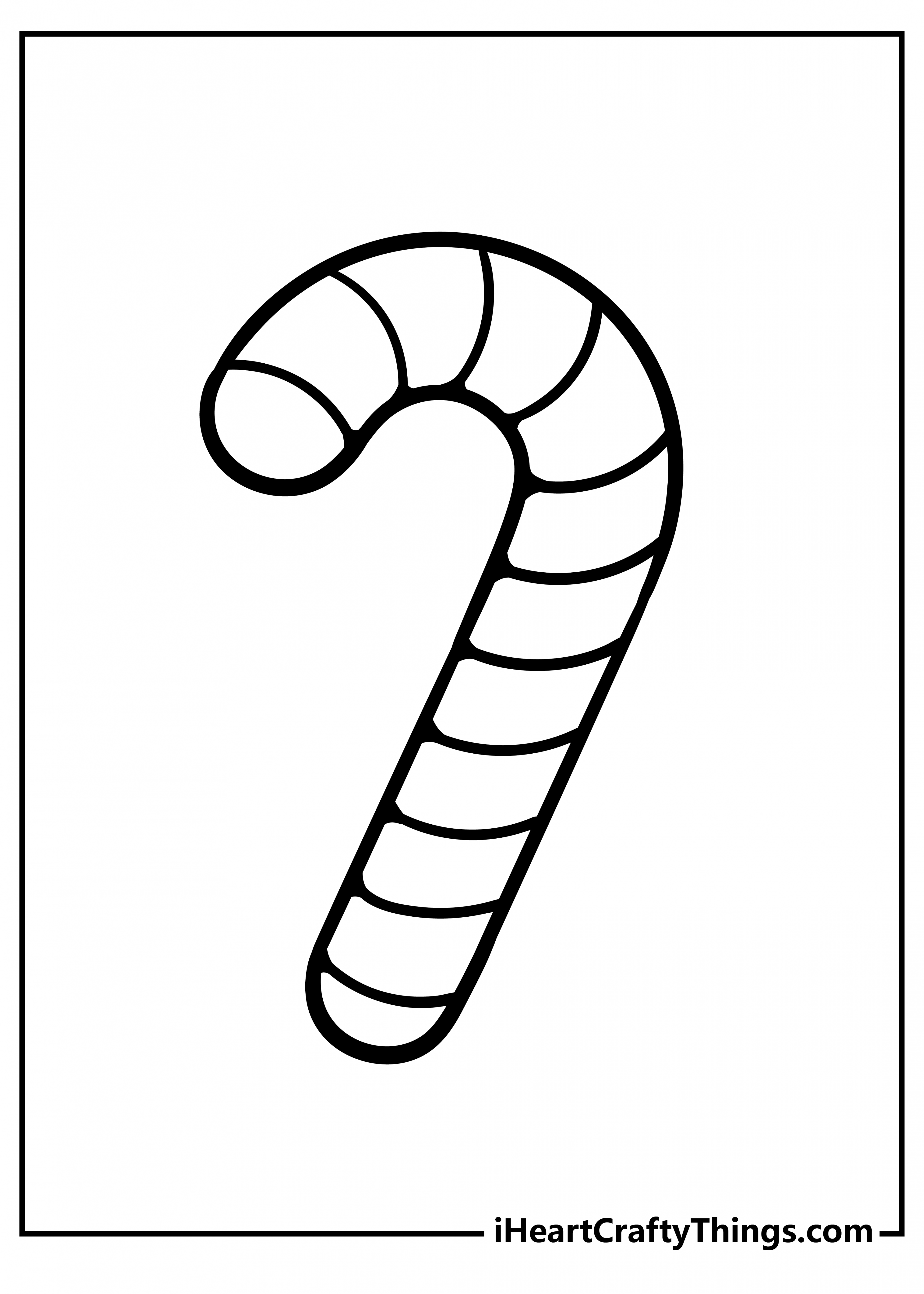 Candy Cane Coloring Pages (% Free Printables)