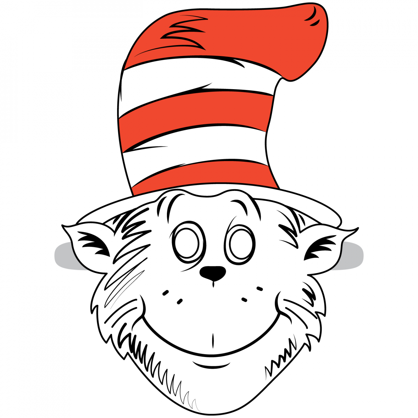 Cat in the Hat Mask Template  Free Printable Papercraft Templates