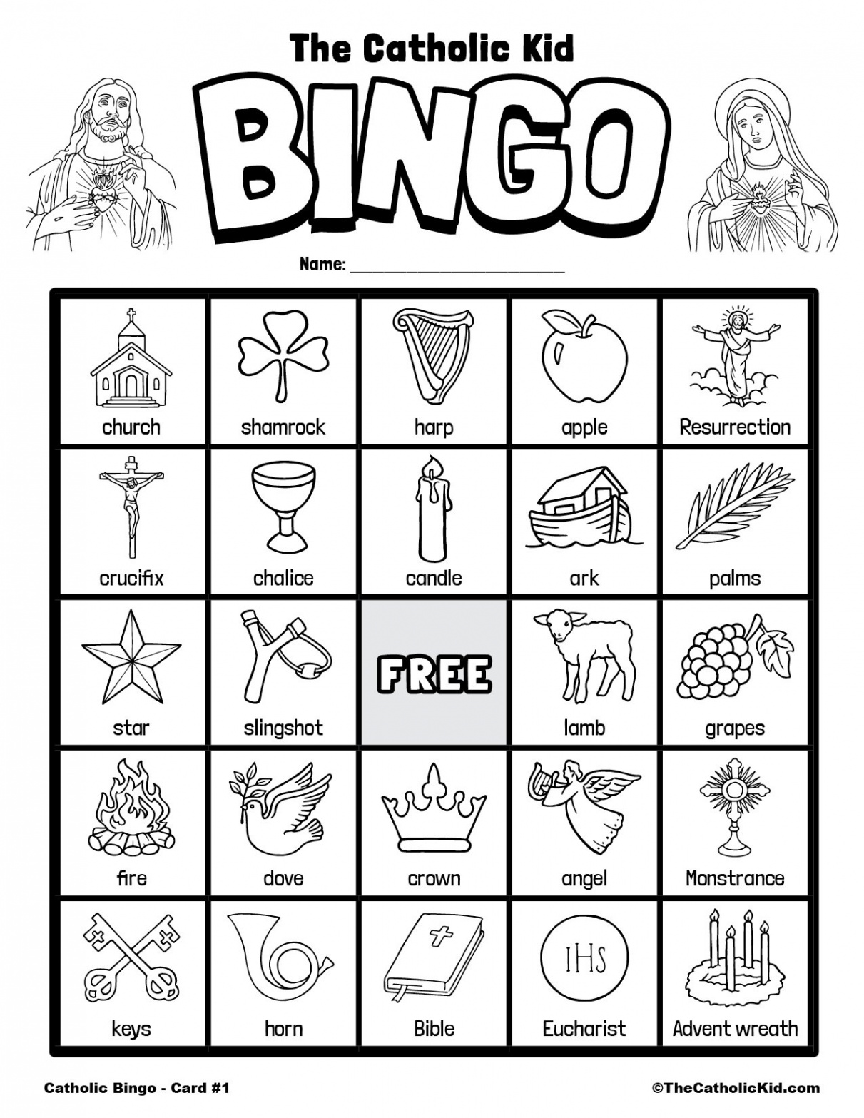 Catholic Bingo Cards - Download Pack - TheCathcolicKid