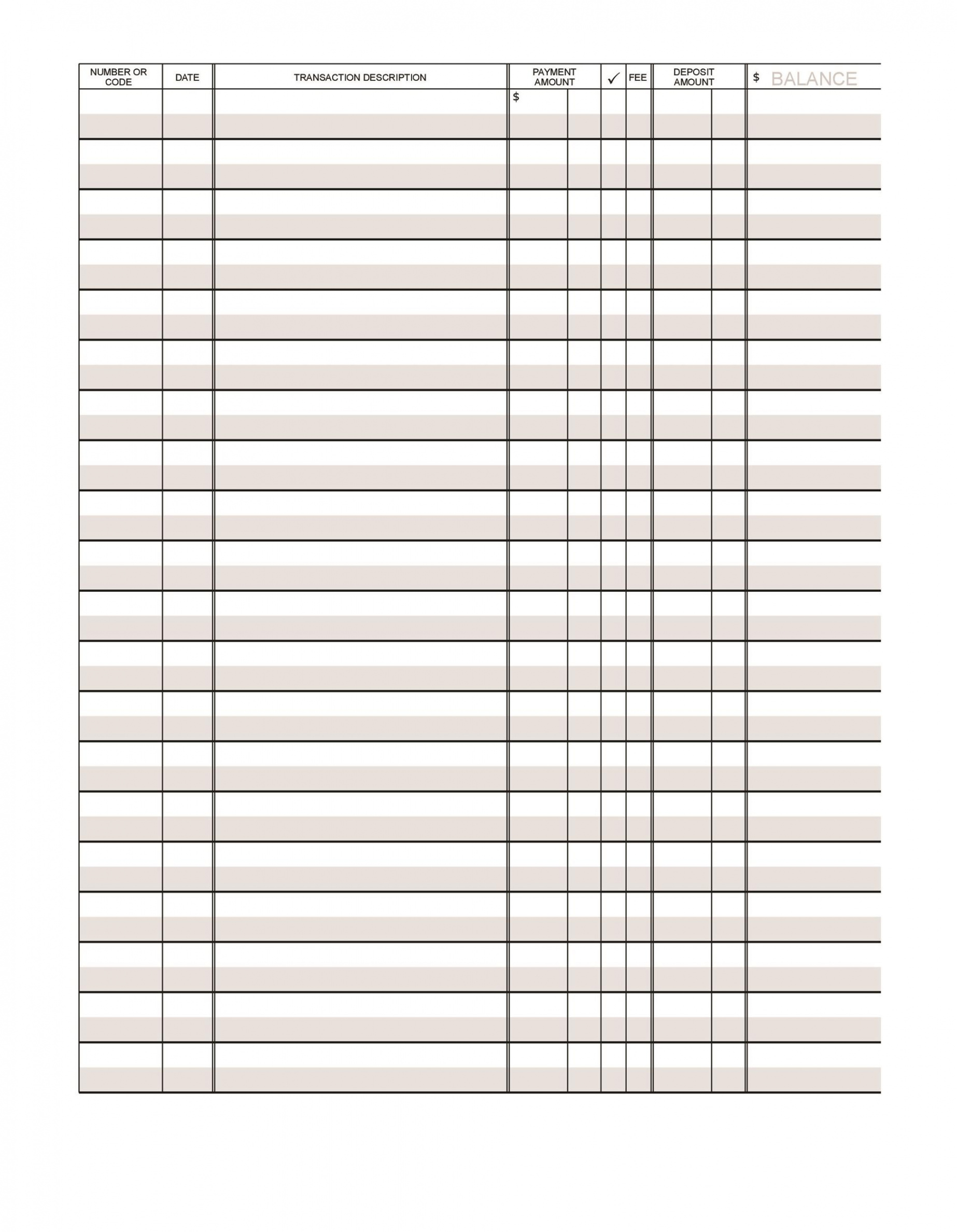 Checkbook Register Templates [% Free, Printable] ᐅ TemplateLab