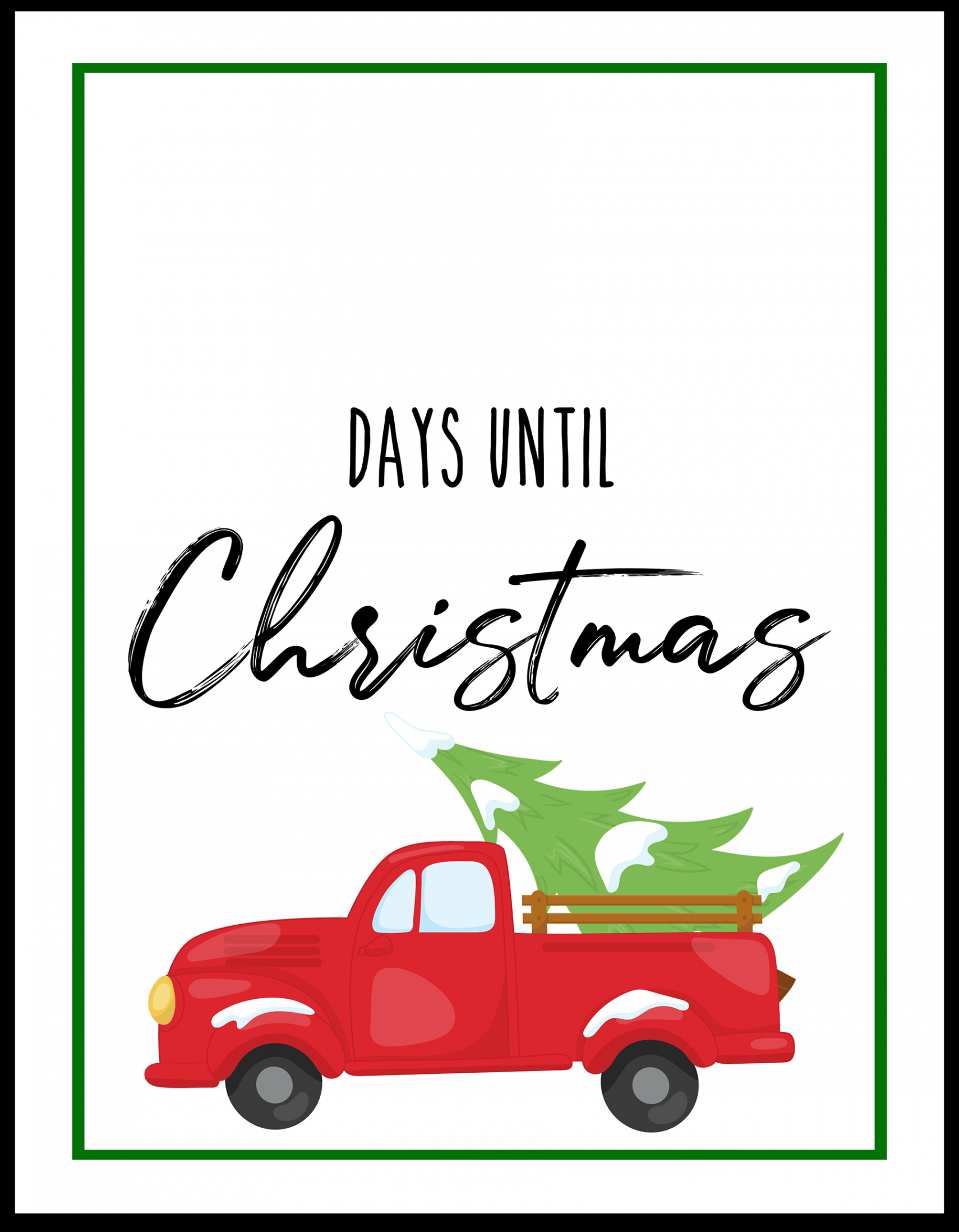 Christmas Countdown Free Printable - Extreme Couponing Mom