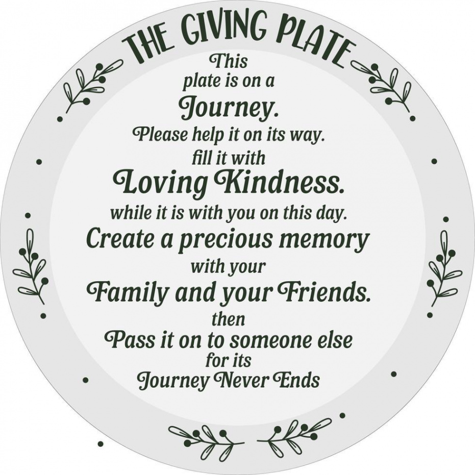 Christmas giving plate tradition vector text design