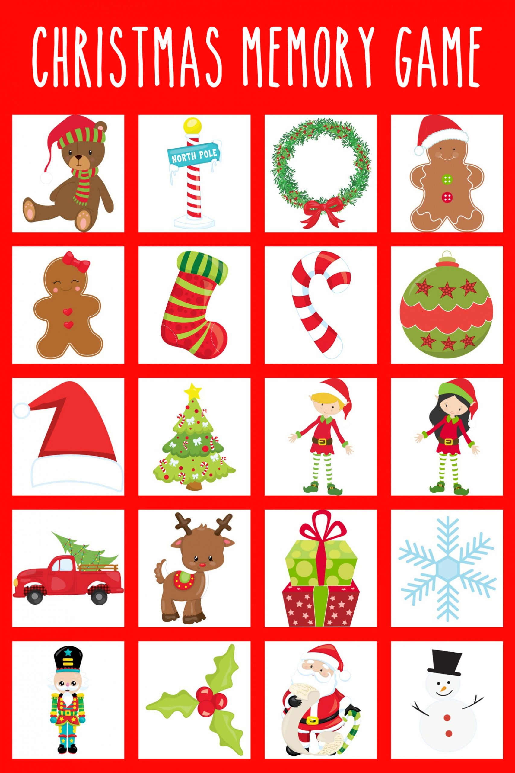 Christmas Memory Game - Free Printable - Extreme Couponing Mom