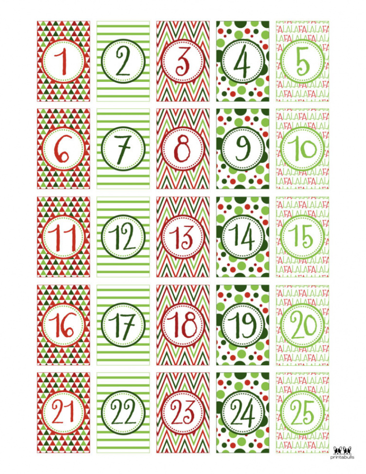 Christmas Numbers  Printabulls