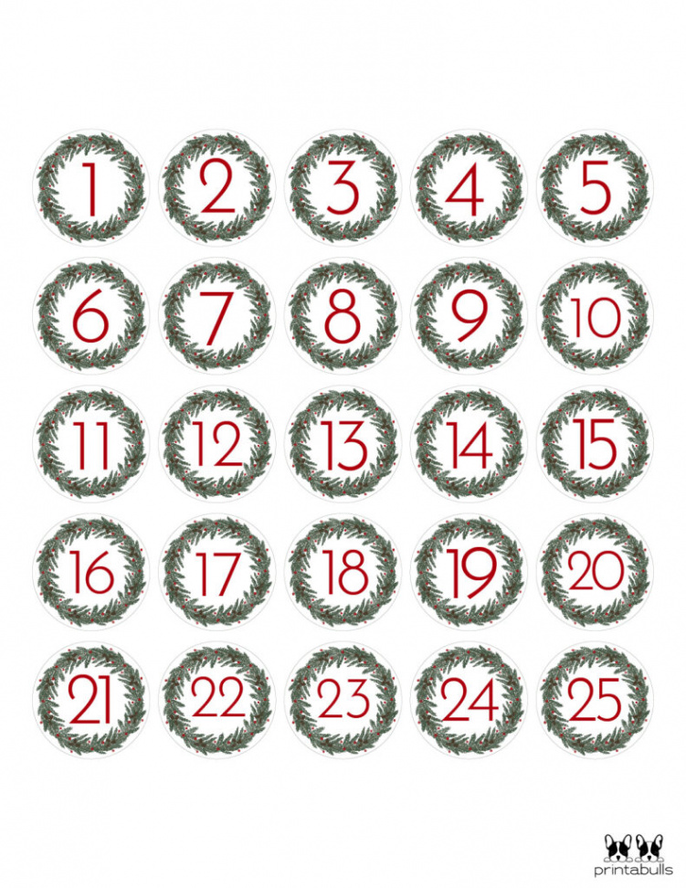 Christmas Numbers  Printabulls