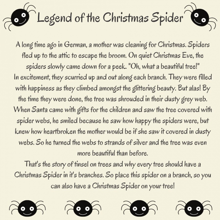 Christmas Spider Digital Label - Etsy