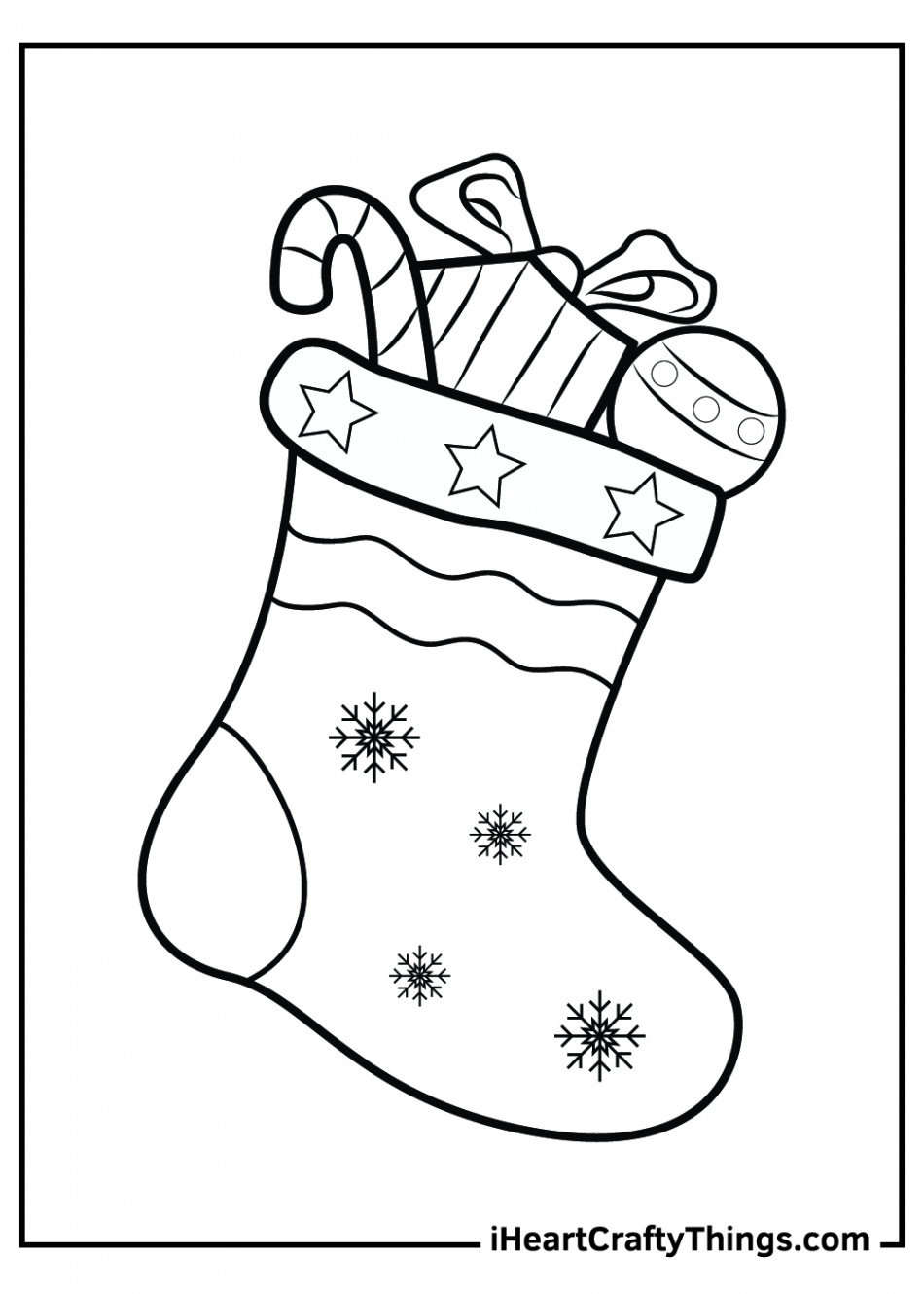 Christmas Stocking Coloring Pages (% Free Printables)