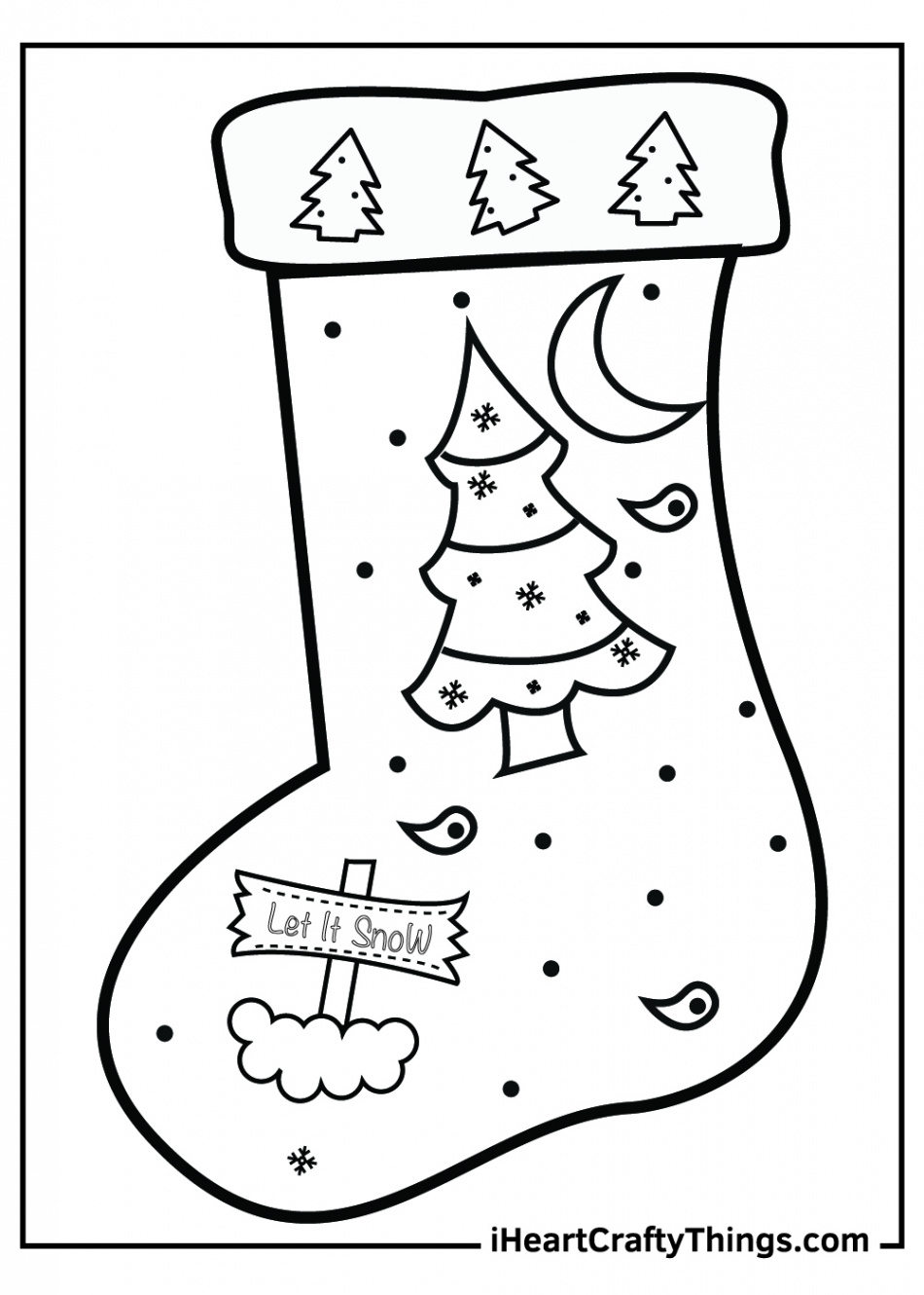 Christmas Stocking Coloring Pages (% Free Printables)