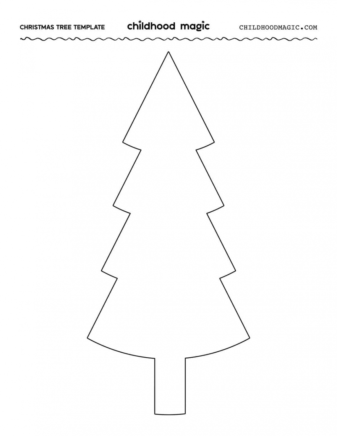 Christmas Tree Template - Free Printables - Childhood Magic