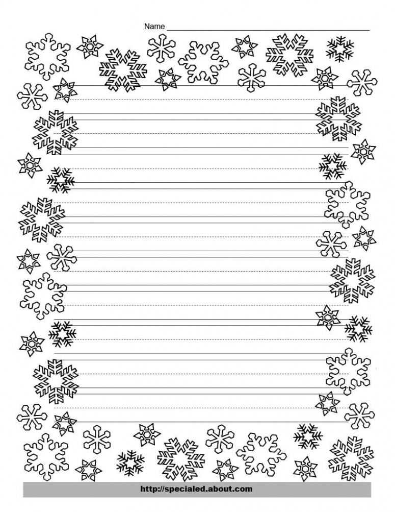 Christmas Writing Paper With Decorative Borders