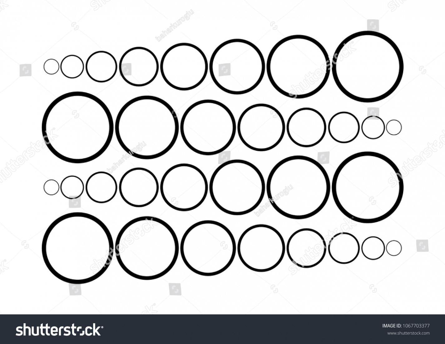 Circles Different Sizes Stock Vector (Royalty Free)