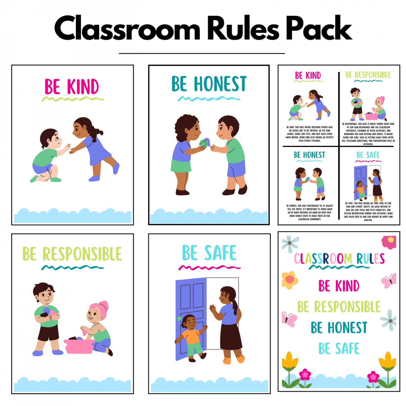 Classroom Rules Pack — Preschool Vibes