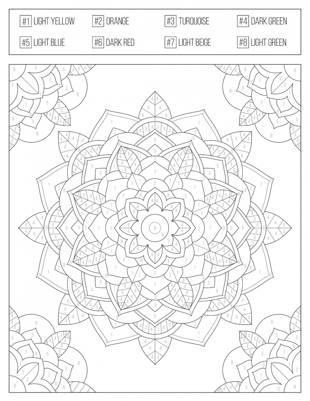 Color by Numbers Printable Coloring Book for Adults & Teens - Etsy