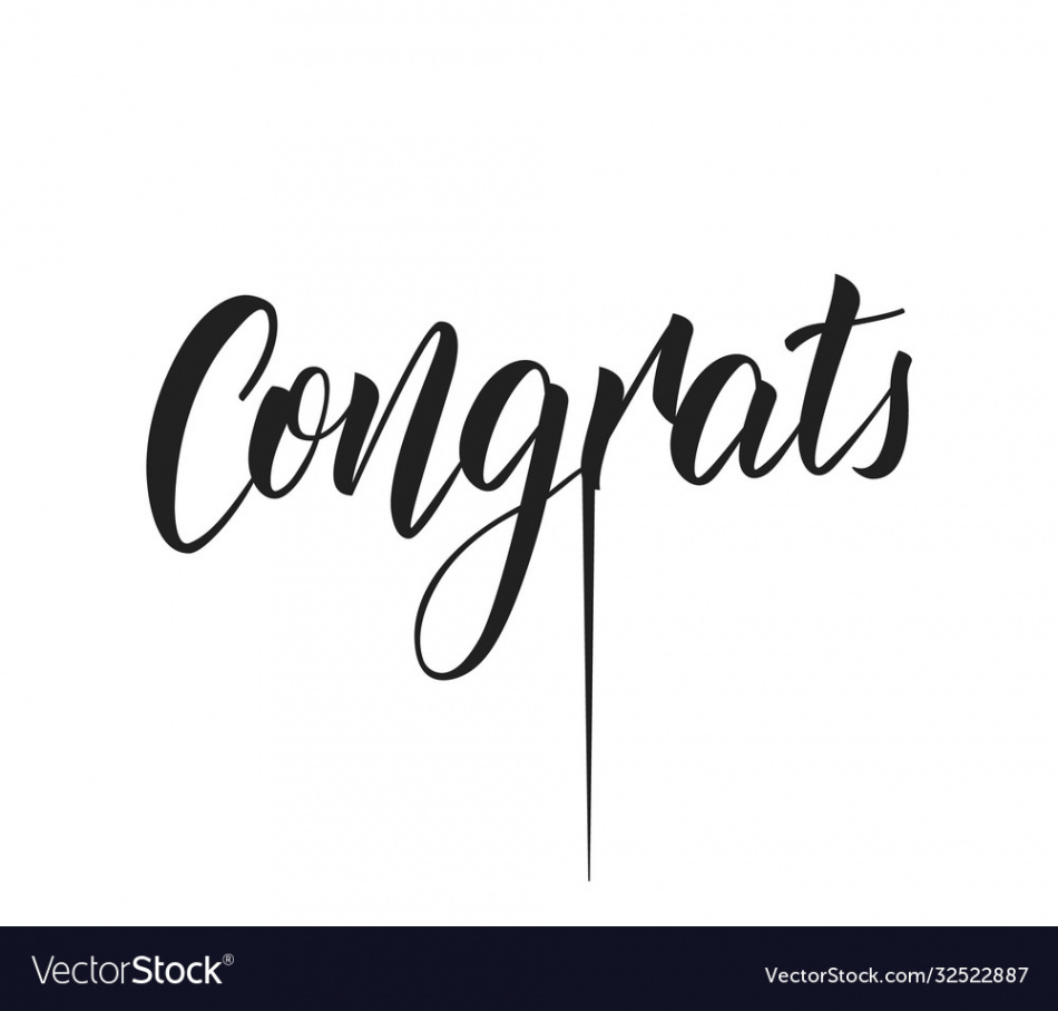 Congrats topper congratulation template for laser Vector Image