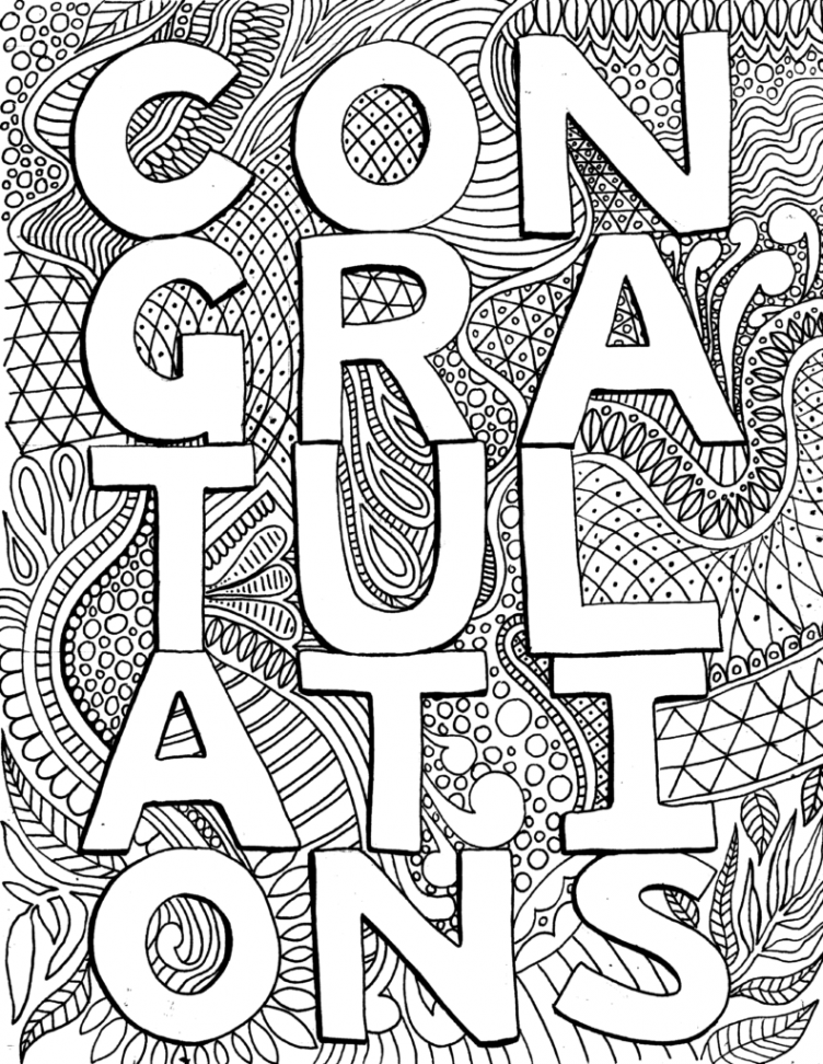 Congratulations! Free Printable  Quote coloring pages, Free