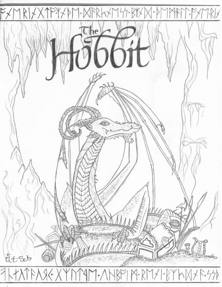 Cover page sketch: The Hobbit by FanatikerFrau on deviantART