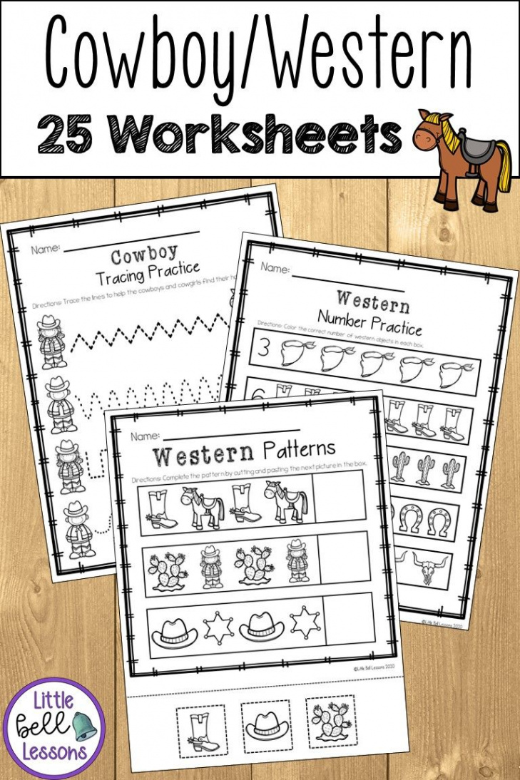 Cowboy/Western Themed Printables for Preschool - Kindergarten