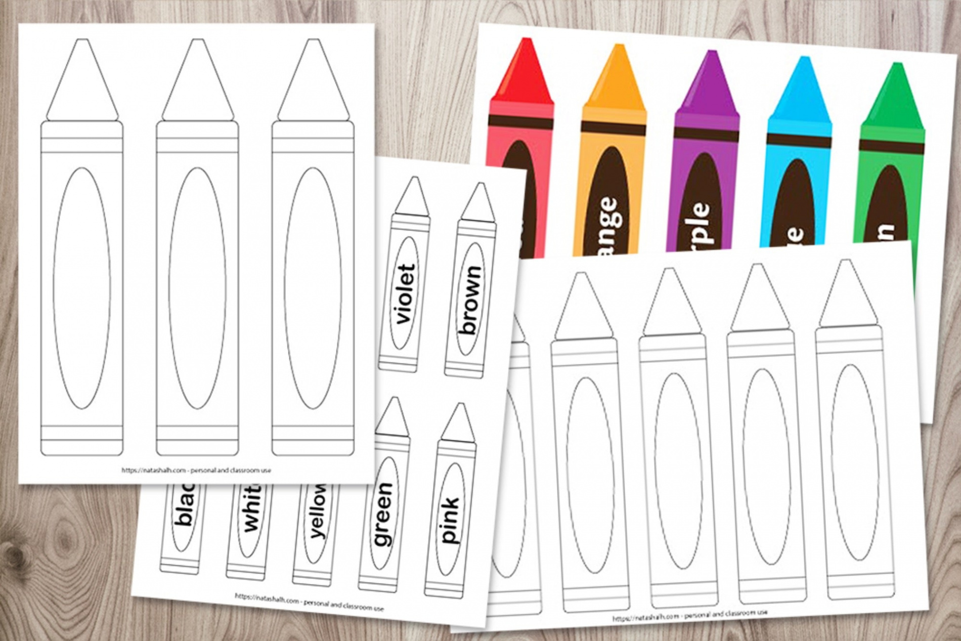 Crayon Template Printables – The Artisan Life