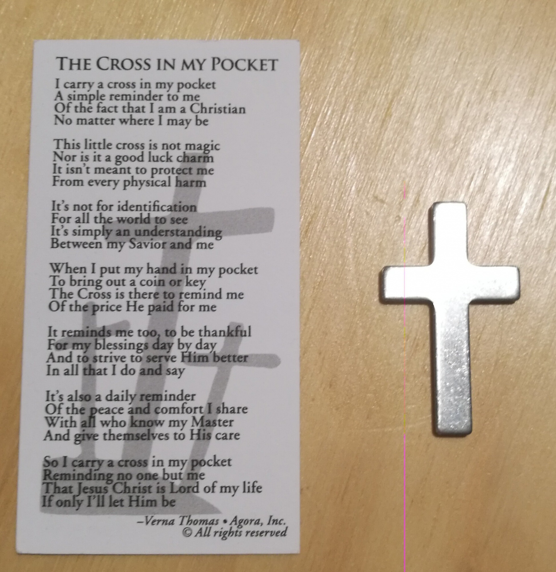 Cross In My Pocket