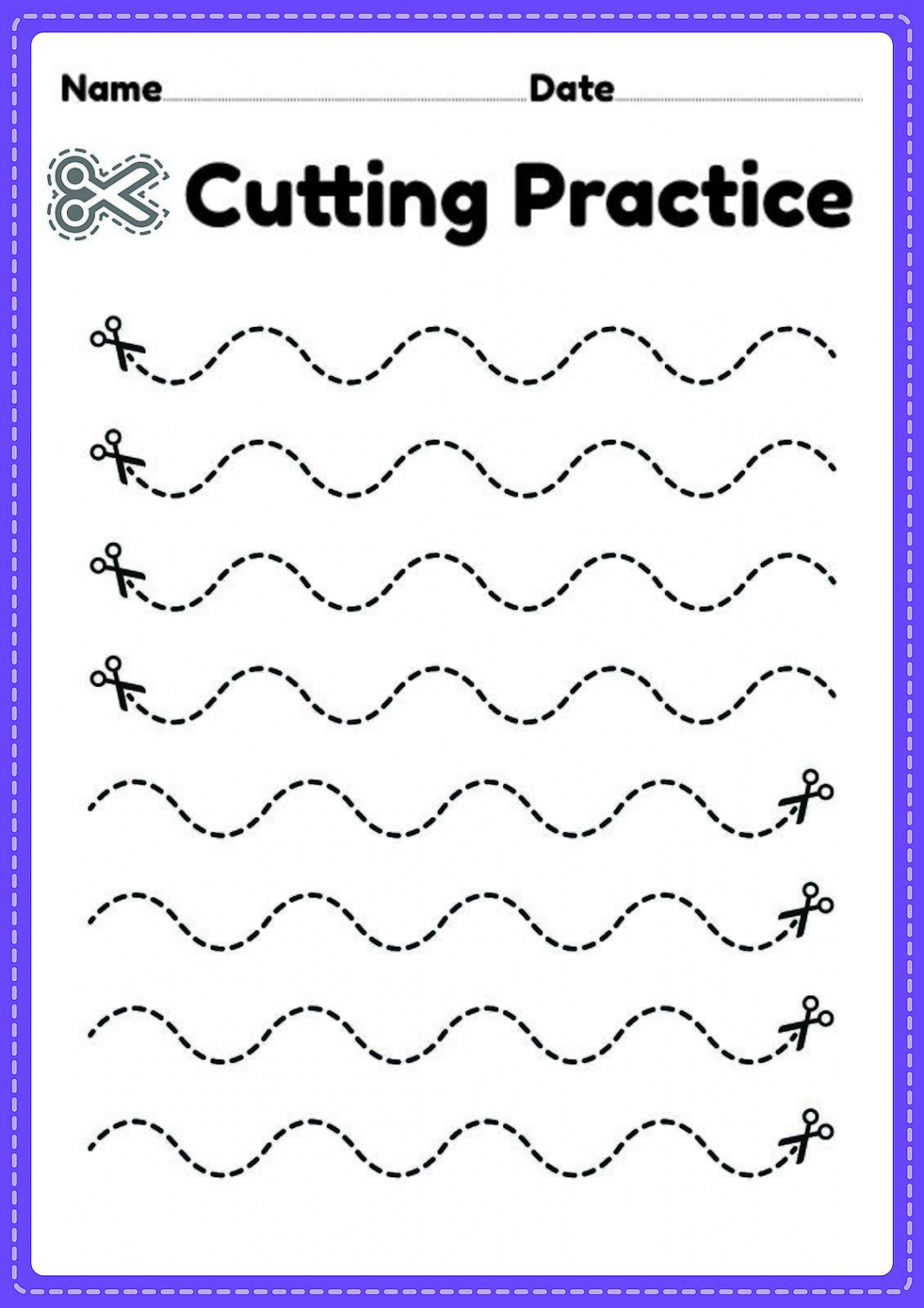 Cutting Practice Worksheets for Kids: Free Printable Activity