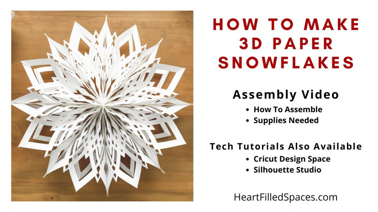 D Paper Snowflakes:  Templates & Video Tutorial -