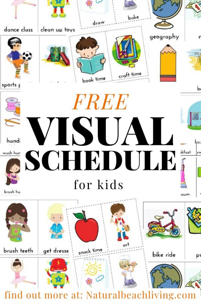 Daily Visual Schedule for Kids Free Printable - Natural Beach Living