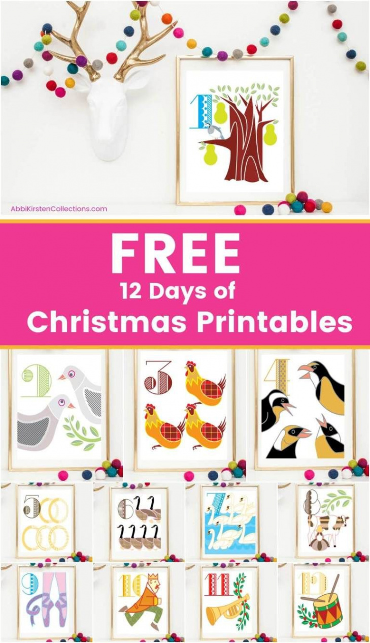 Days of Christmas Printables: Free Christmas Printable Wall Art